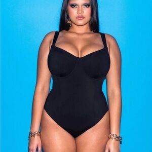 TA3 Lifty black one piece shapewear swimsuit - L (D/DD) - UPF 50+